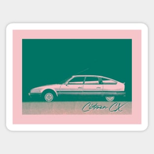 Citroën CX ------ Retro Style Duotone Aesthetic Car Art Sticker